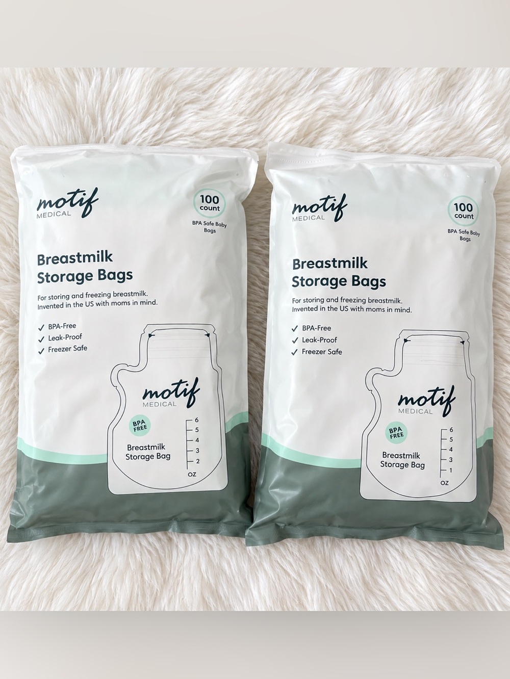 Motif Medical Breast Milk Storage Bags 200 Count New Sealed